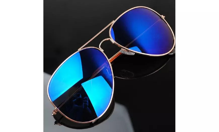 Mirrored Aviator Sunglasses