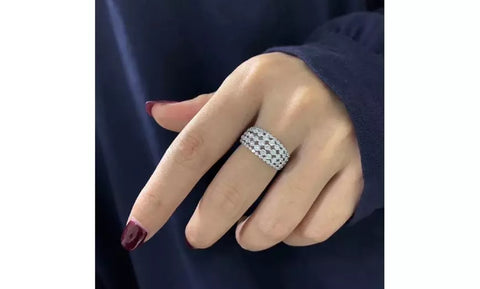 Luxury 18K Gold Plated Five Row Ring