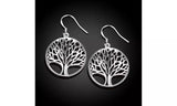 925 Sterling Silver Tree Of Life Dangle Drop Earrings