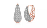 18k Gold Plated Pave Hoop Earrings