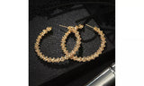 Luxury Double-Row Round Hoop Earrings