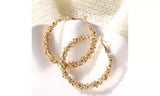 Luxury Double-Row Round Hoop Earrings