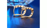 Circle Of Life 18K Gold Plated CZ Crystal Hoop Earrings