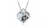 Crystal Ice Cube Cubic Zirconia Pendant Necklace