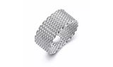 Silver Wire Mesh Ring