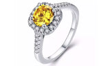 Romantic Cushion Cut White Gold Plated CZ Ring