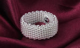 Silver Wire Mesh Ring