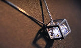 Crystal Ice Cube Cubic Zirconia Pendant Necklace