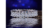 White Gold Plated CZ Crystal Pave Eternity Ring