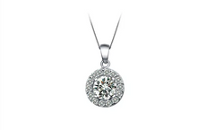 Crystal Halo Pendant Necklace