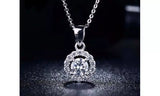 Crystal Halo Pendant Necklace