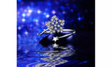 Crystal Star White Gold Plated Ring