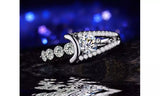 Romantic White Gold Plated CZ Crystal Ring