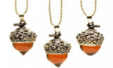 Acorn Amber Pendant Necklace