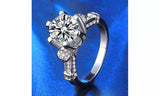 Luxury Elegant CZ Crystal Wedding Engagement Ring