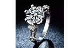 Luxury Elegant CZ Crystal Wedding Engagement Ring