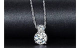 Cubic Zirconia Double Love Earrings and Necklace Set