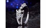 Romantic White Gold Plated CZ Crystal Ring