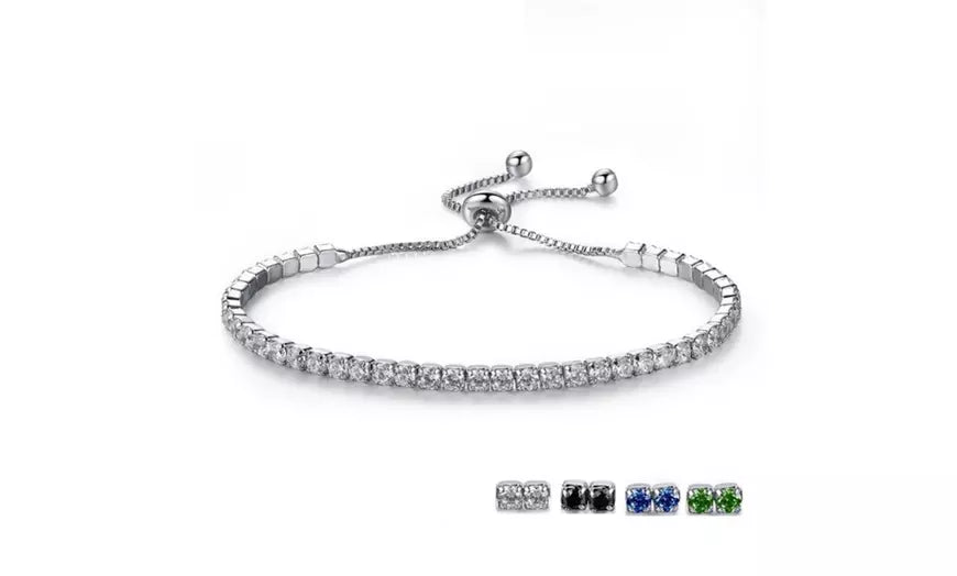 Adjustable Crystal Tennis Bracelet