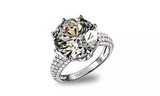 Crown CZ Crystal White Gold Plated Luxury Ring