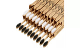 Pack of 10 Adults/Kids Natural Bamboo Wooden Toothbrushes