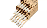 Pack of 10 Adults/Kids Natural Bamboo Wooden Toothbrushes