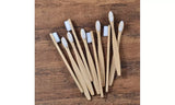 Pack of 10 Adults/Kids Natural Bamboo Wooden Toothbrushes