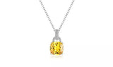 Cushion Cut Cubic Zirconia Wedding Engagement Pendant Necklace