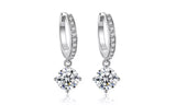 Circle Round CZ Hoop Earrings