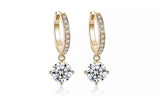 Circle Round CZ Hoop Earrings