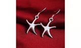 925 Sterling Silver Starfish Dangle Drop Earrings