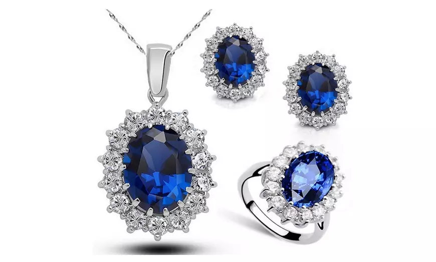 Blue Sapphire Jewelry Set