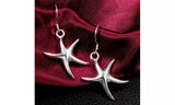 925 Sterling Silver Starfish Dangle Drop Earrings