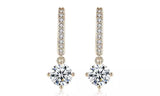 Circle Round CZ Hoop Earrings