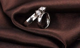 Stainless Steel Crystal Glossy Ring