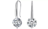 Simple And Elegant Crystal Zirconia Drop Earrings