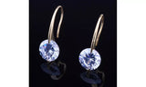 Simple And Elegant Crystal Zirconia Drop Earrings