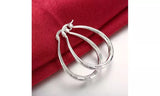 925 Sterling Silver Engraved Oval Hoop Earrings