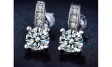 Crystal Solitaire Stud Earrings