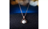 Cute Pearl Crab Pendant Necklace