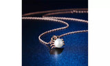 Cute Pearl Crab Pendant Necklace