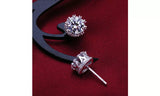 Crown Stud Earrings in Sterling Silver
