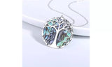 Tree of Life Natural Abalone Shell Pendant Necklace