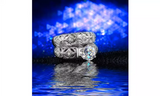 Hollow-out Silver Cubic Zirconia Ring Set Band