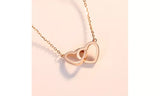 To My Beautiful Mother Two Hearts Pendant Necklace