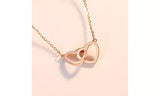 To My Beautiful Mother Two Hearts Pendant Necklace
