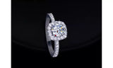 Cubic Zirconia Micro-Inserted Ring