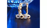 Circle Of Life 18K Gold Plated CZ Crystal Hoop Earrings