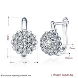INALIS Stud Earrings For Women Flower-Shaped Inlaid 5A+ Cubic Zirconia Luxury Copper Earrings Hot Selling Pretty Fashion Jewelry