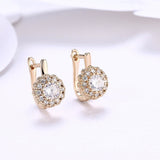 INALIS Stud Earrings For Women Flower-Shaped Inlaid 5A+ Cubic Zirconia Luxury Copper Earrings Hot Selling Pretty Fashion Jewelry